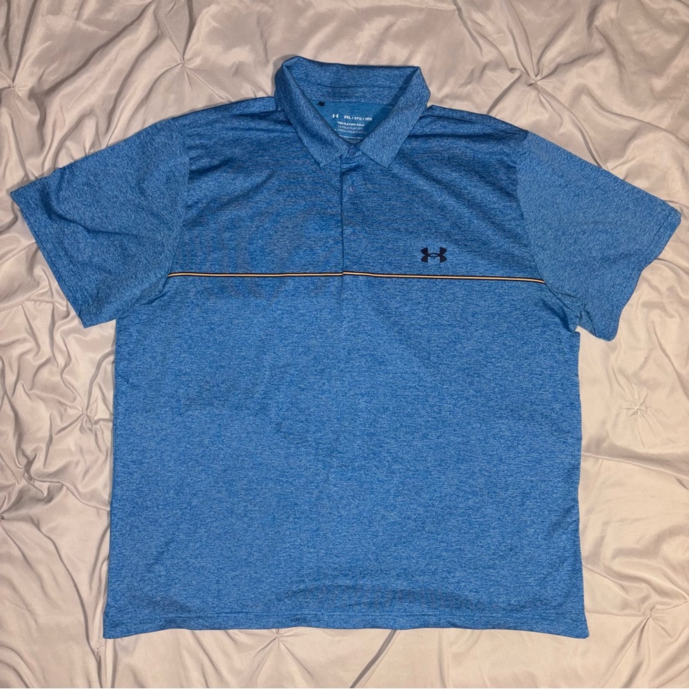 Under Armour Mens 3XL The Playoff Polo 3.0 Blue Loose Fit Performance Golf